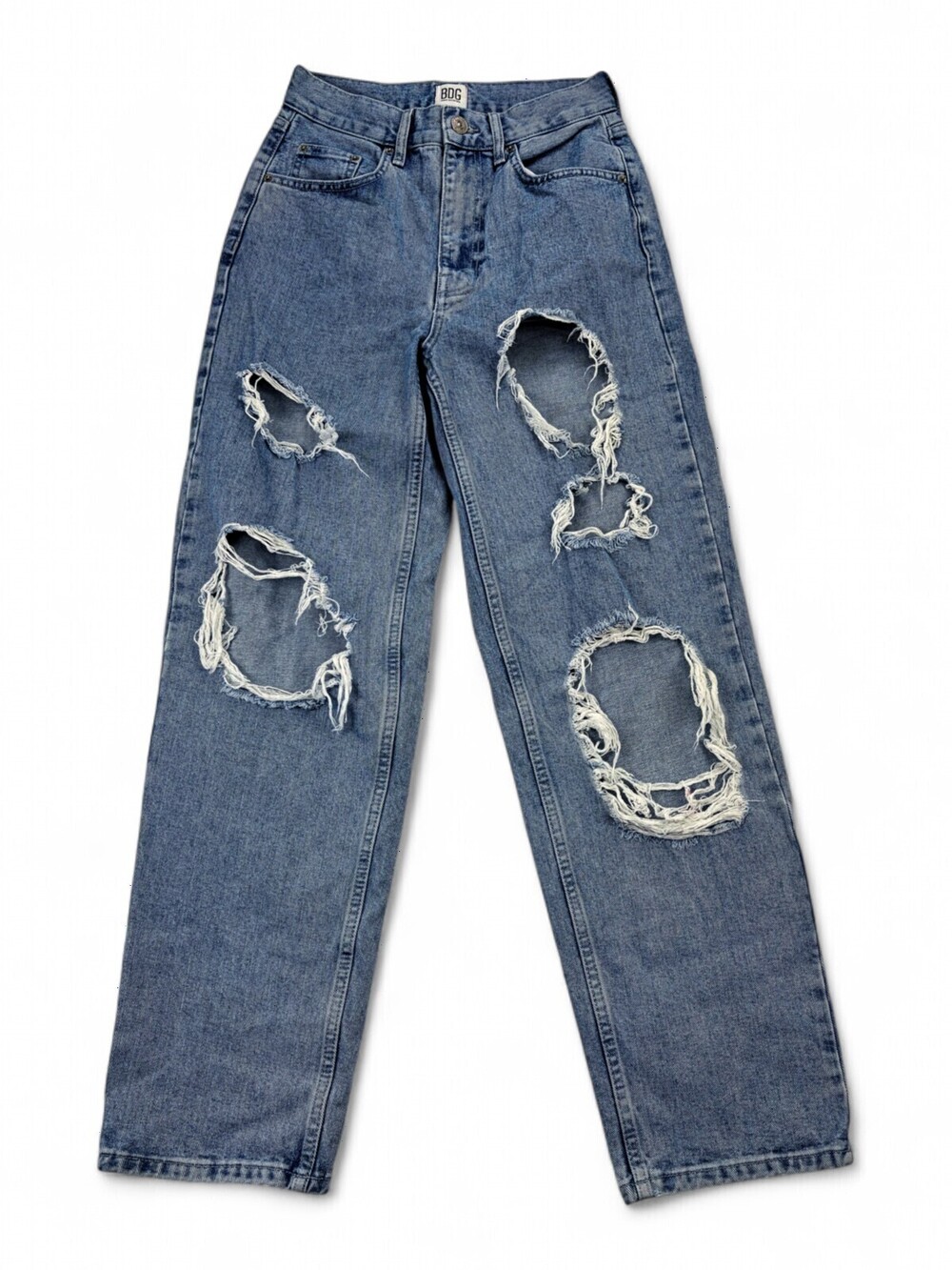 BDG High Rise Baggy Distressed Jeans Size 27
